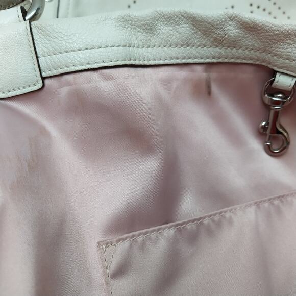 Coach Audrey White Leather Double Handle Large Tote Shoulder Bag - Picture 13 of 16